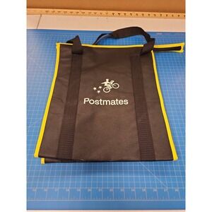 Postmates Insulated Food Delivery Bag Black Yellow Catering Restaurant Uber Eats